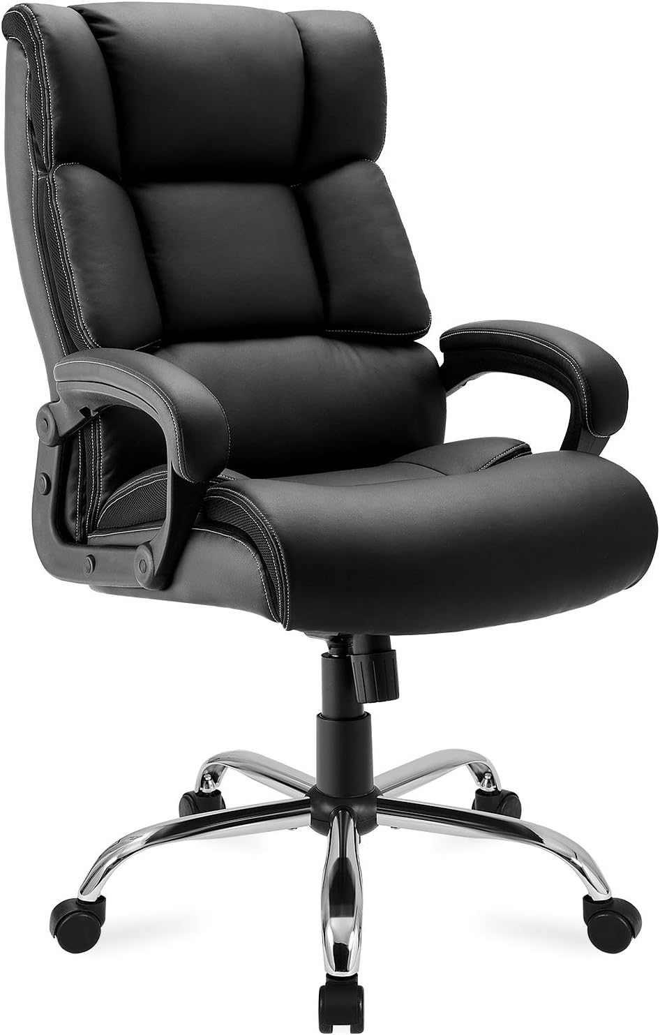 JULYFOX Executive Office Chair 400lb Heavy Duty, Bonded Faux Leather Office Chair