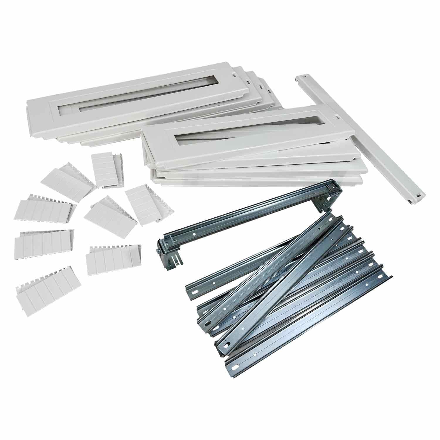 IDE S192P150 Kit de couvercles en plastique pour armoires de surface 65SUP144-​192PO-​PT, 192 capacité modulaire, blanc signaux