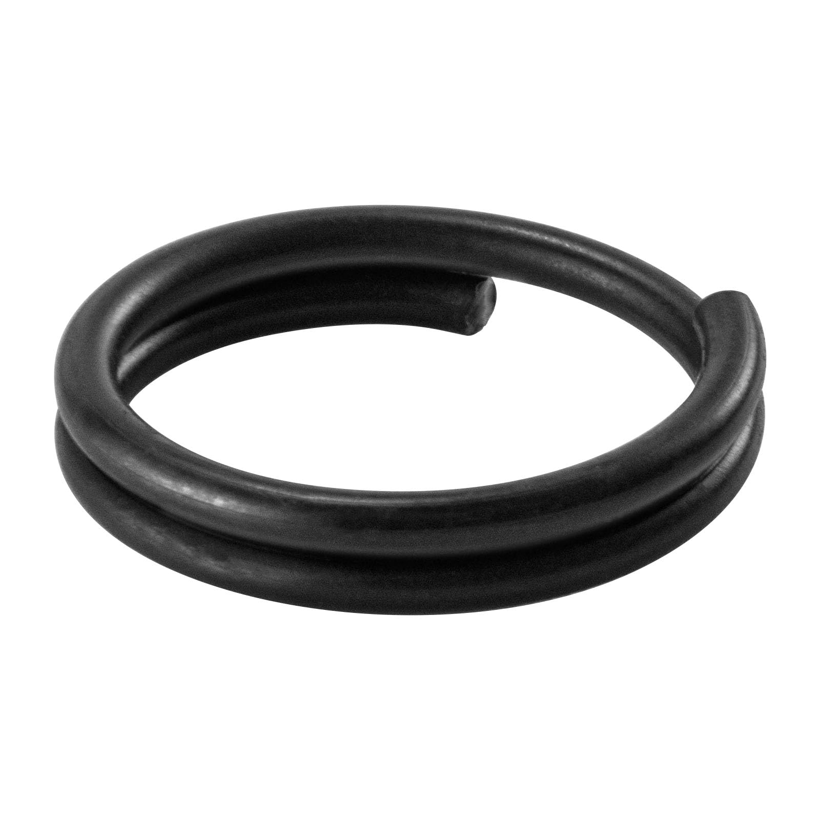 AlwonderPack of 50 Matte Black Split Ring - Snap Rings for Artificial Bait 3.5-22 mm for Selection, Spring Rings for Hook Change, Stainless Steel Matt Black Rings for Fishing Hooks, Mounting Ring