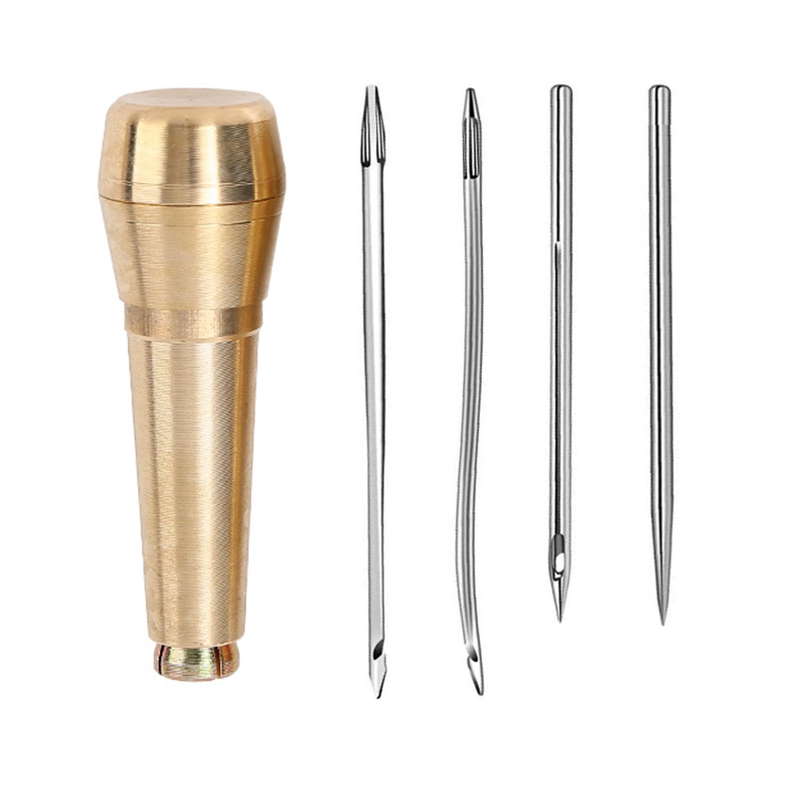 MHADBKH Sewing Needle Awl Tool Set with Metal Handle Canvas Leather Sewing Leather Craft Shoe Curved Hook