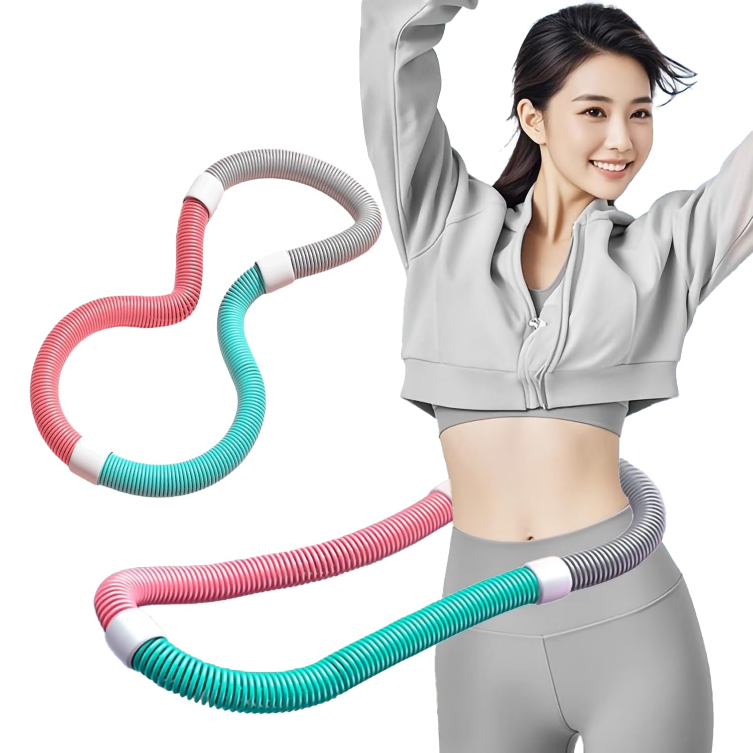 2025 Summer Hula Hoop, Weight Included, Berry, Fitness, PVC Soft Spring Hoop, Foldable, Portable, Quiet Design, Hula Circle, Fat Burning, Muscle Training, Shaping Up (Waist, Back, Legs-image-27