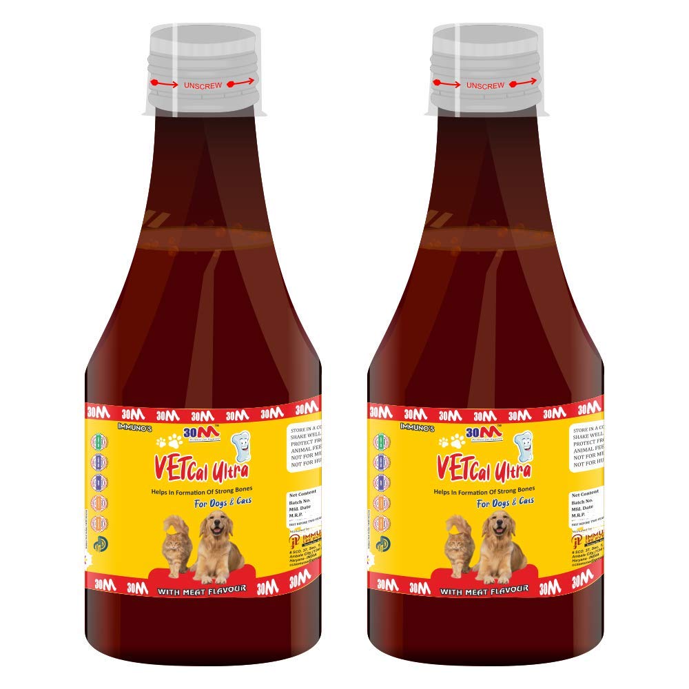 Calcium Syrup Tonic for Dogs Puppies Cats - Calcium, Phosphorus, Vitamin D3, Vitamin B12, Vitamin A, Vitamin E, Lysine - Vet Cal Ultra (Pack of 2) (B095NZSHLS) Amazon Price History, Amazon Price Tracker