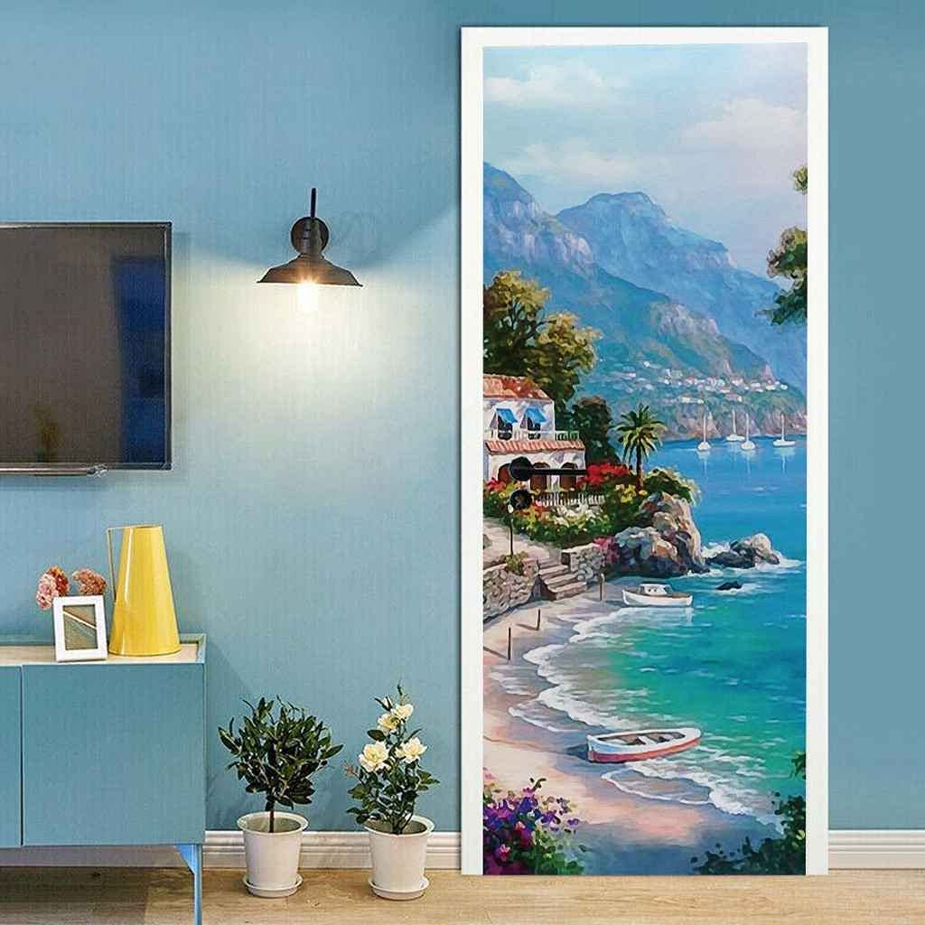 Sticker Mural 3D Paysage - 948NA - Déco Vinyle Pour Porte Ou Mur - Neuf