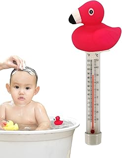 Floating Pool Thermometer, Pool Thermometer, Pond Water Thermometer, Large Size Easy Read for Water Temperature with String for Outdoor and Indoor Swimming Pools and Spas, 2pcs