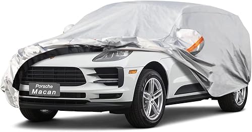 GUNHYI Funda de automóvil SUV de 6 capas para Porsche Macan (2014-2023), impermeable para todo tipo de clima, resistente al aire libre, nieve, sol,