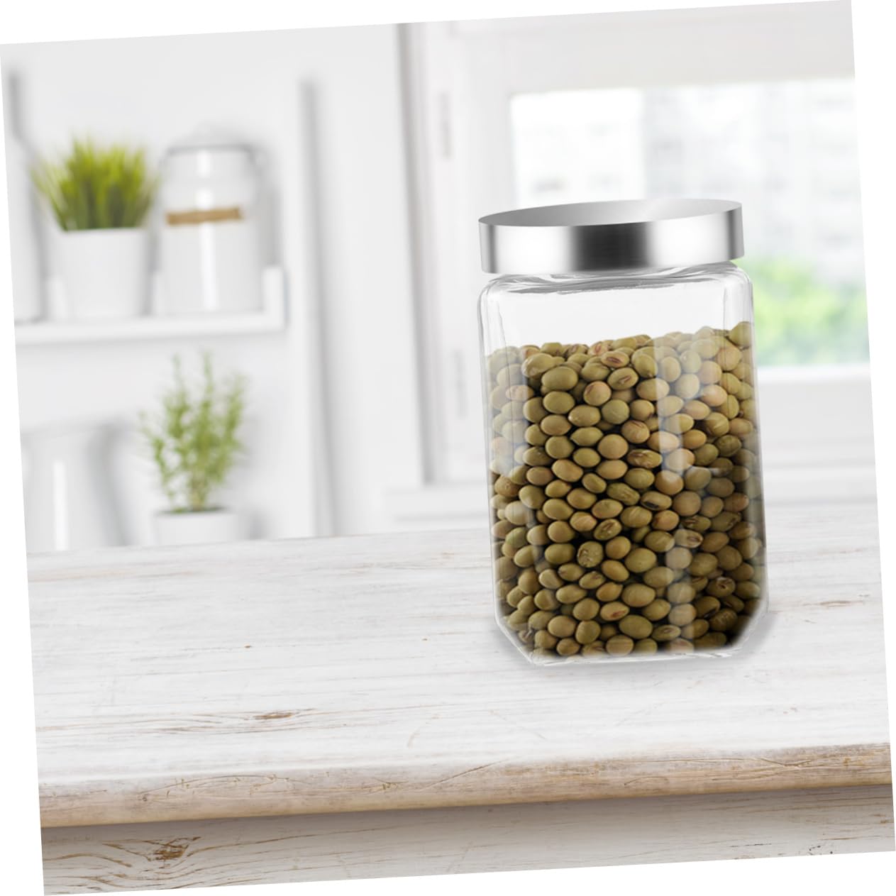 Ipetboom Barattolo in Vetro Coperchio in Acciaio Inox 1500 Ml