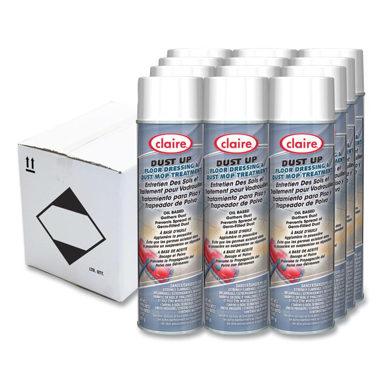 Dust Up Floor Dressing and Dust Mop Treatment Lemon Scent 14 oz Aerosol Spray Dozen