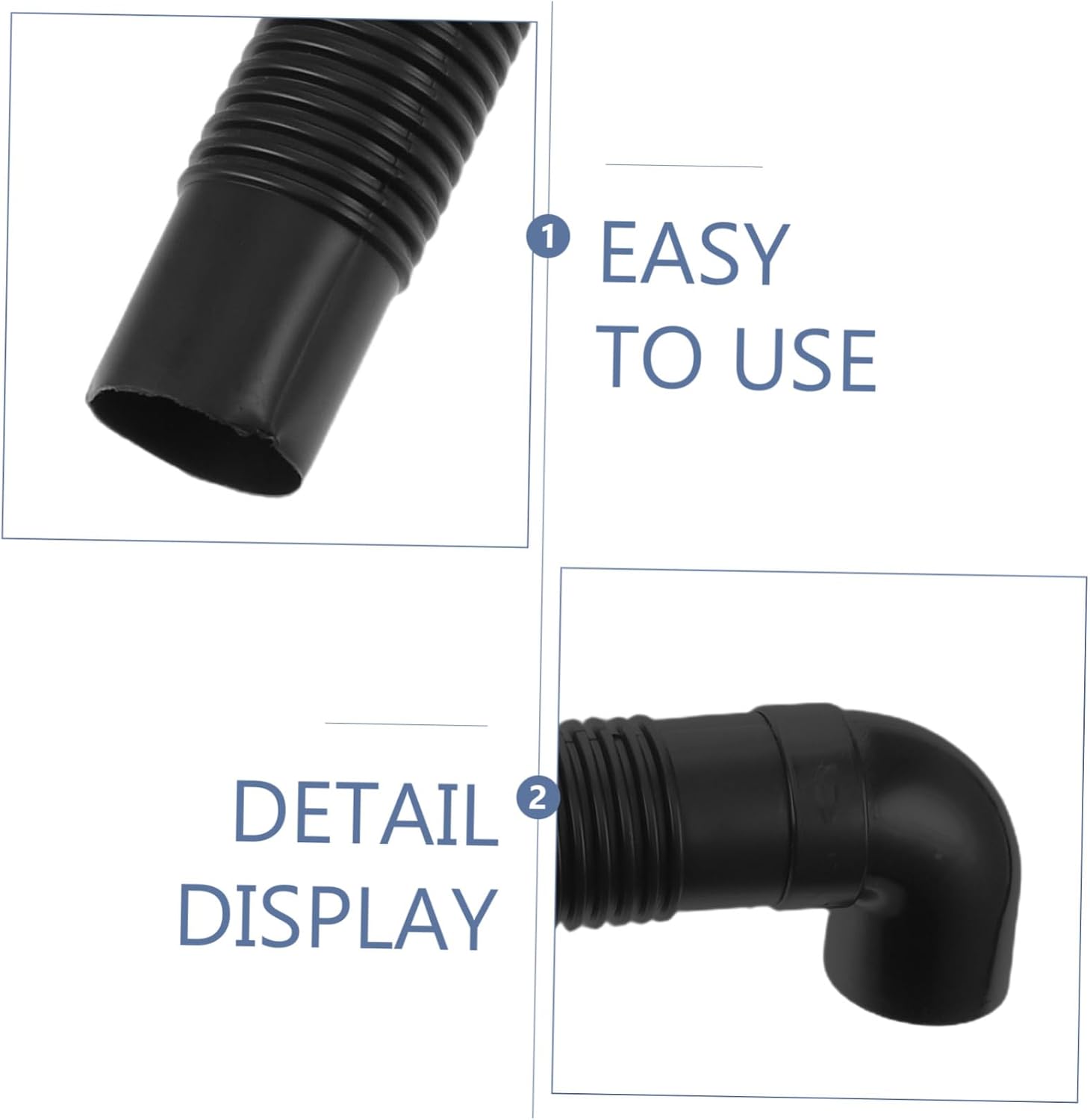 Vaguelly Universal Car Ac Vent Hose 700mm with 48mm Plastic Duct and 47-50mm Elbow Connector for Automotive Air Conditioning and Heater Vent Replacement in Cars Trucks Suvs