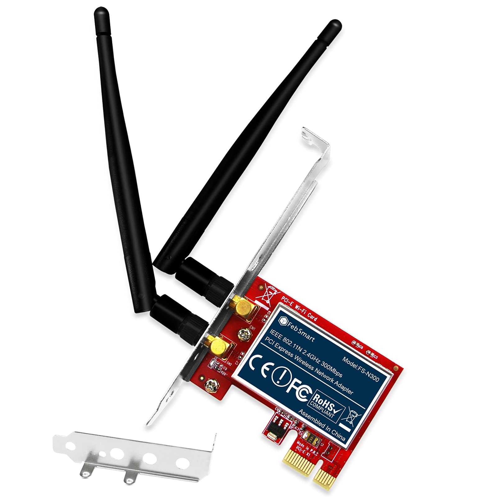 Buy FebSmart Wireless N 2.4GHz 300Mbps PCIE Wireless Network Adapter