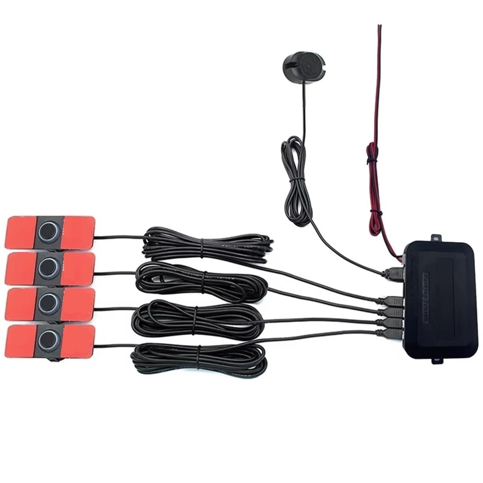 Parking Alerta Kit Asistencia Sensores Aparcamiento Coche Sensores Planos 13mm Radar Marcha Atrás Zumbador Sonido Alarma Control Distancia Monitores Punto Ciego