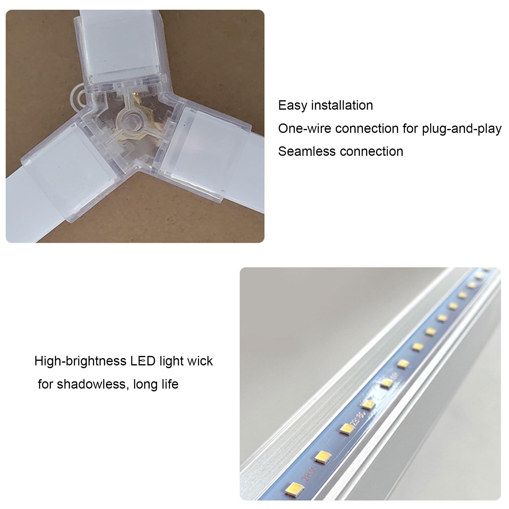 Luci LED for garage grandi, luci LED esagonali da 632 W e 672 W, 6500 K, super luminose, illuminazione LED bianca for garage e officina, for magazzino,officina di pulizia auto(14 HEX)