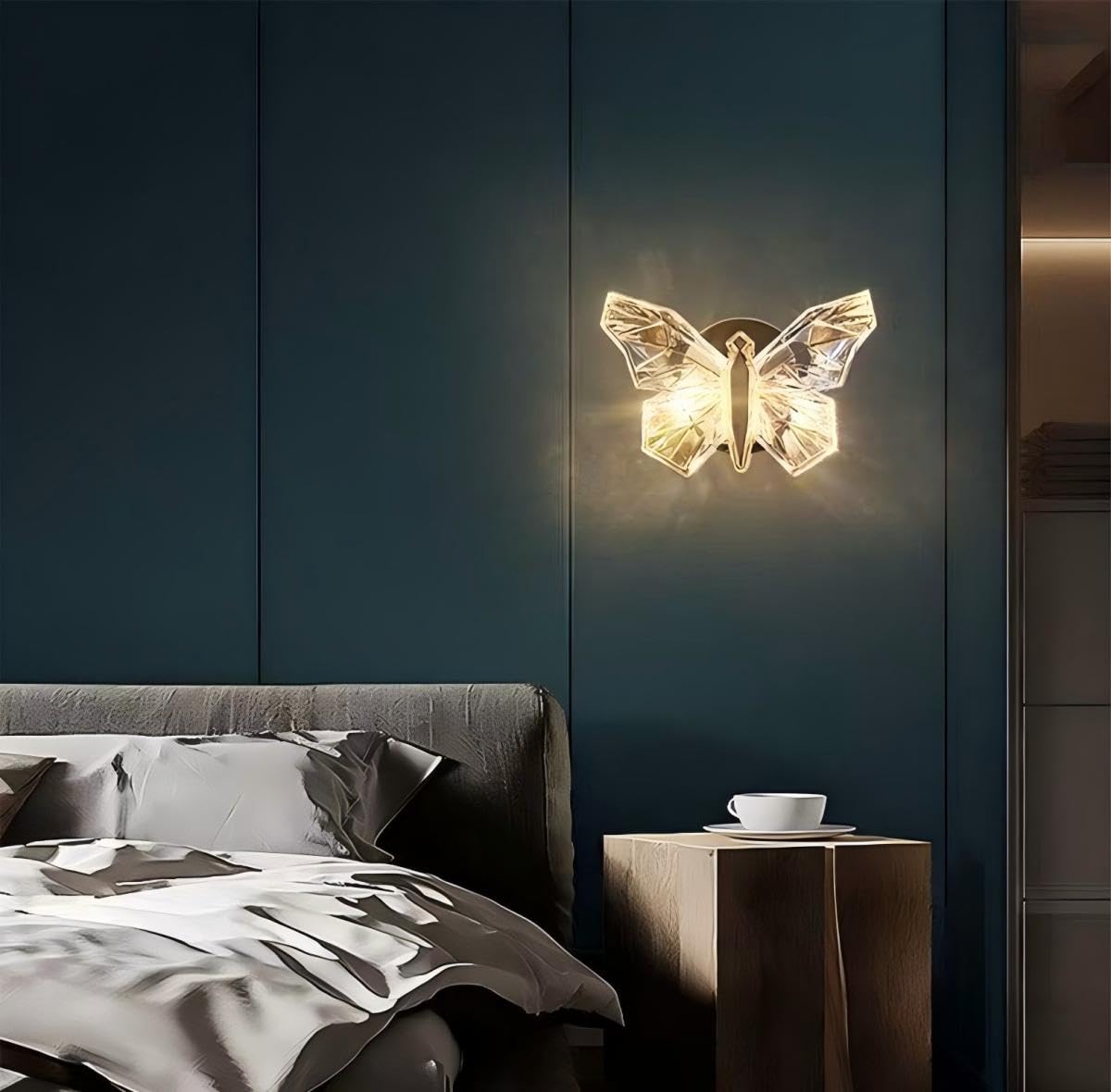 Applique da Parete Farfalla LED Dimmerabile Camera da Letto Comodino