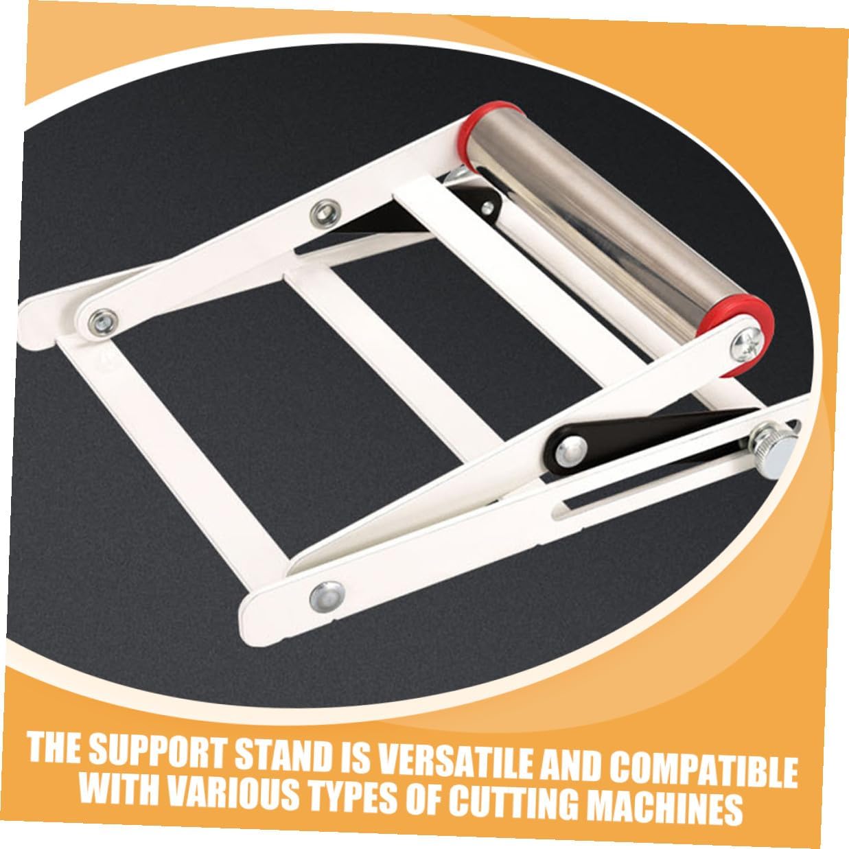 VALICLUD Adjustable Cutting Machine Stand Metal Bracket with Anti-slip Teeth Trimmer Support Frame Portable Height Adjustable Cutting Tool Stand for Workshop Use