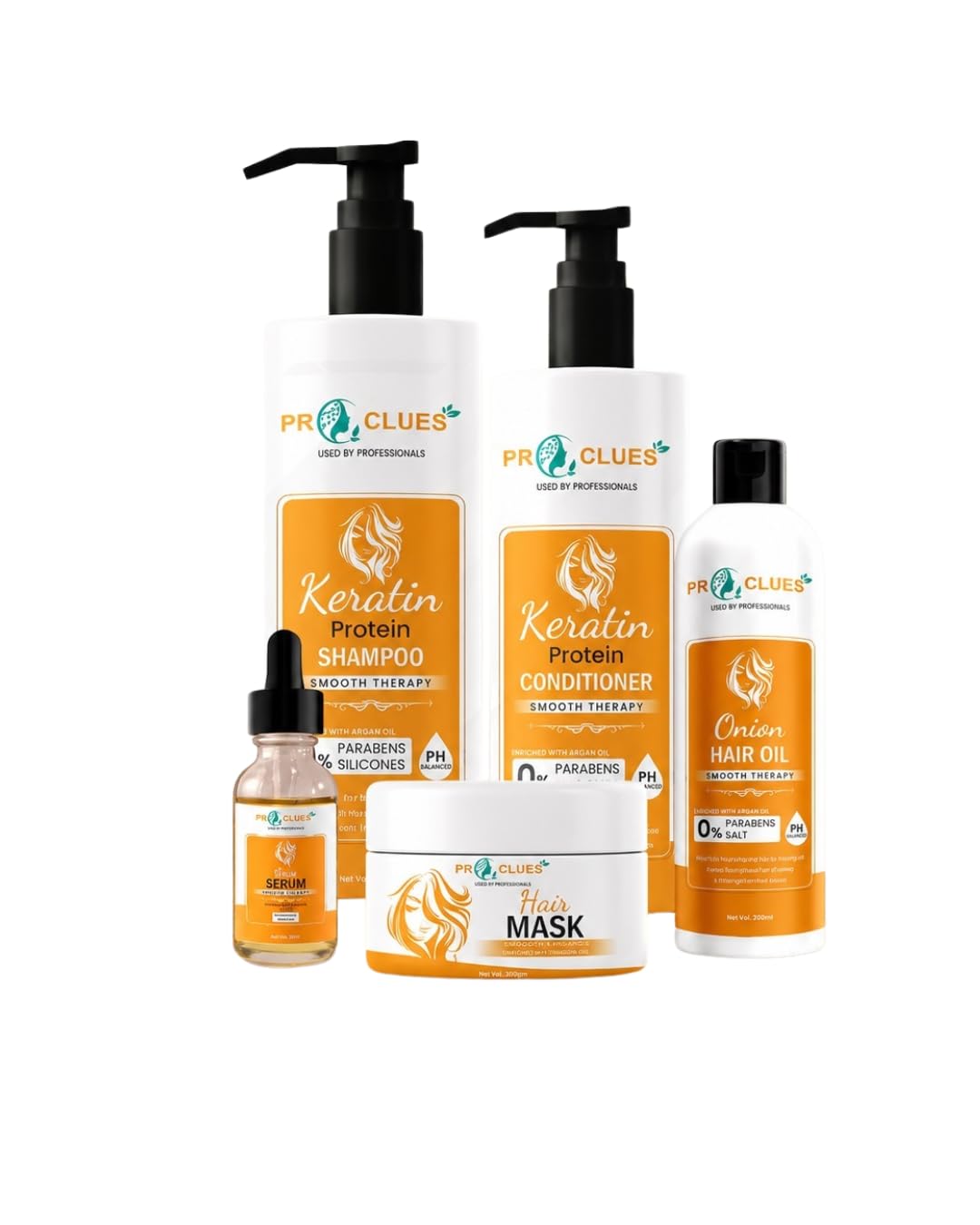 Keratin Protein Hair Care Combo Kit Keratin Protein Shampoo, Conditioner, Onion Hair Oil, Hair Serum & Hair Mask Complete Hair Repair & Nourishing Treatment Pack of 5-image-47