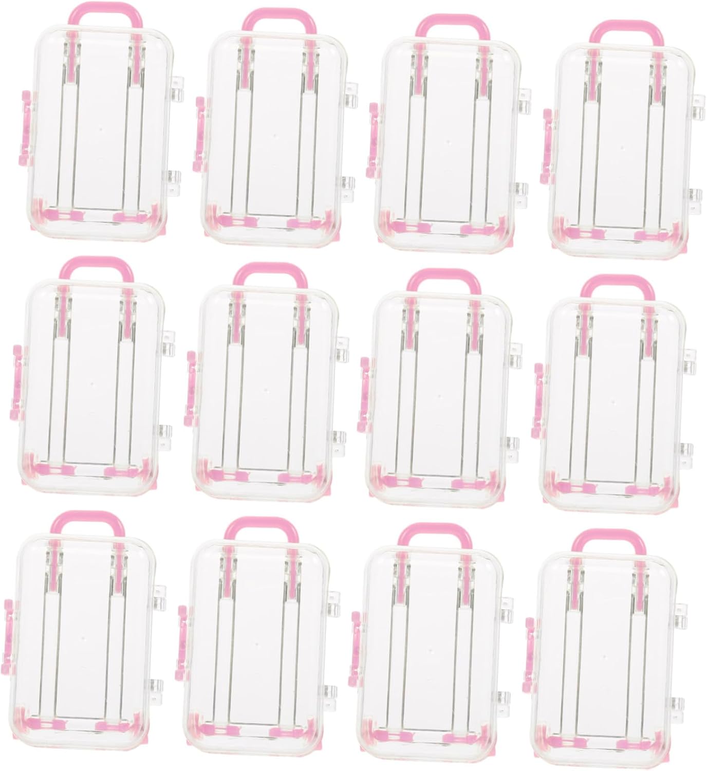 Hemobllo Creative Pink Suitcase Candy Boxes 12 Piece PS Party Favor Set