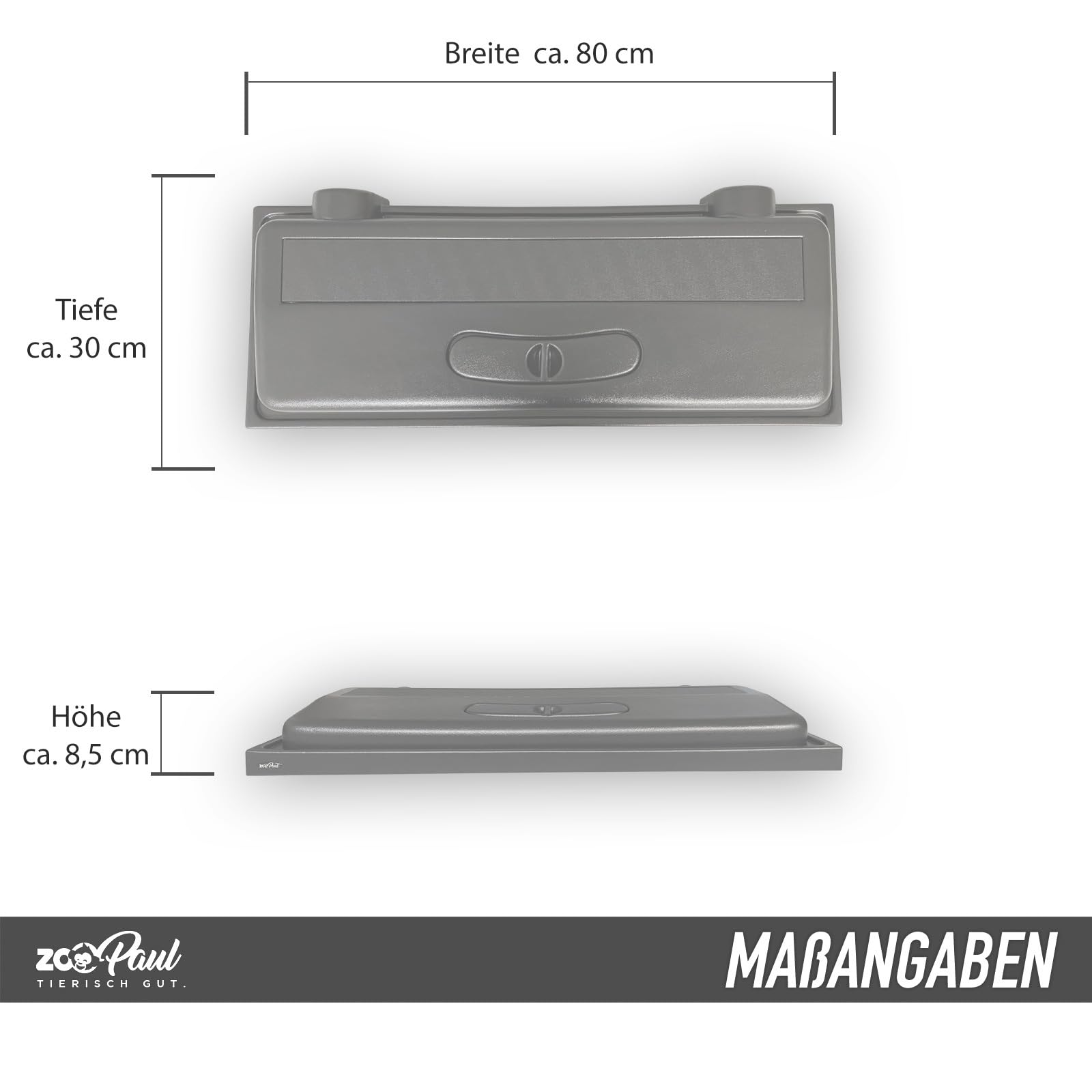 ZooPaul Aquarium Abdeckung 80x30 LED T8 10W Terrarium Haube Deckel