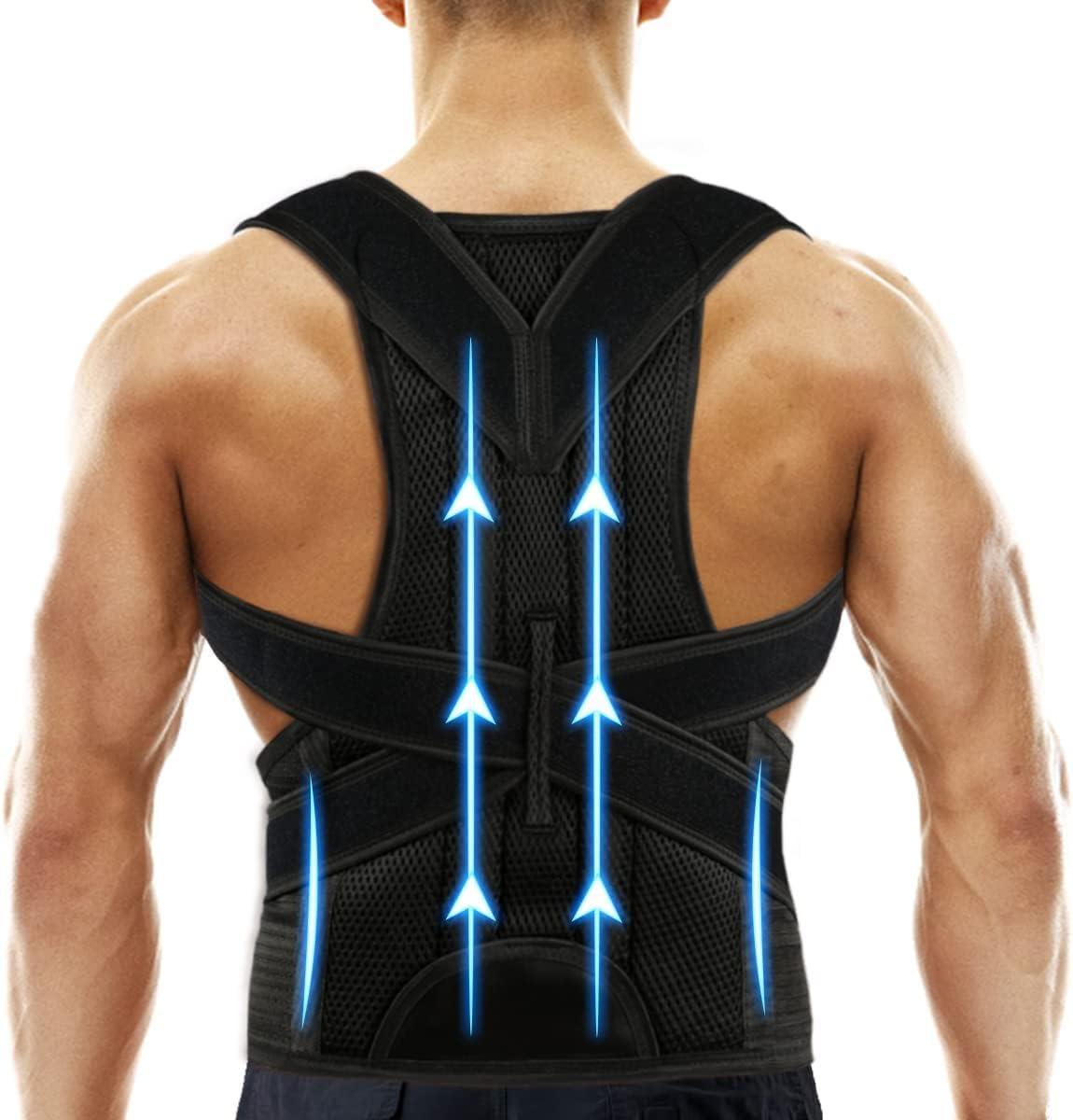 Photo 1 of Generic Back Brace Posture Corrector - Black, Large/X-Large