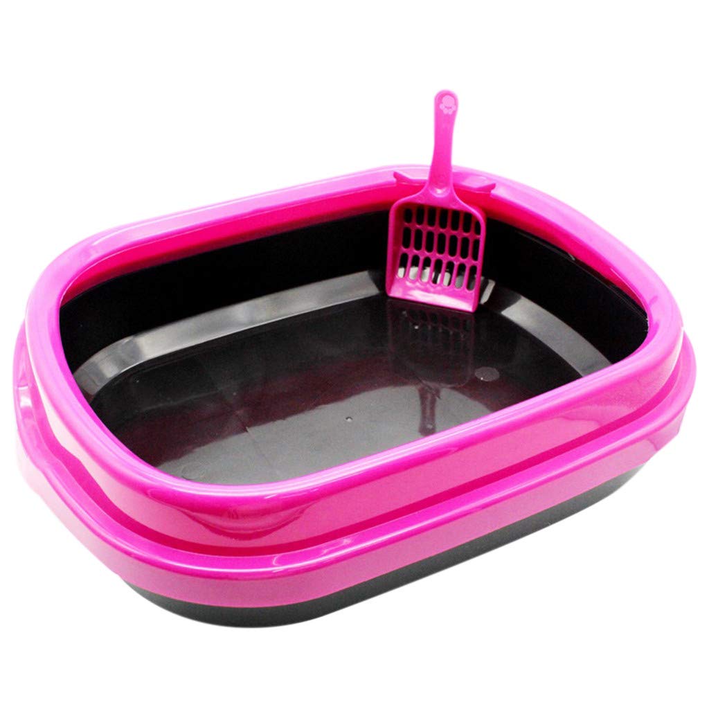 OOEOO Semi-Enclosed Pet Cat Tray Potty Training Deodorant Toilet Litter Sand Pot Box