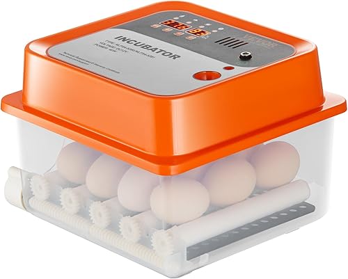 Miniatura 3 de VEVOR 360 incubadoras para eclosionar, girador automático con control de temperatura y humedad, 12 huevos para criar aves de corral con carcasa
