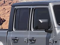 Vista 9 de Rvinyl Moldura de ventana de poste de pilar compatible con Jeep Gladiator 2020-2023 - Mate (negro)