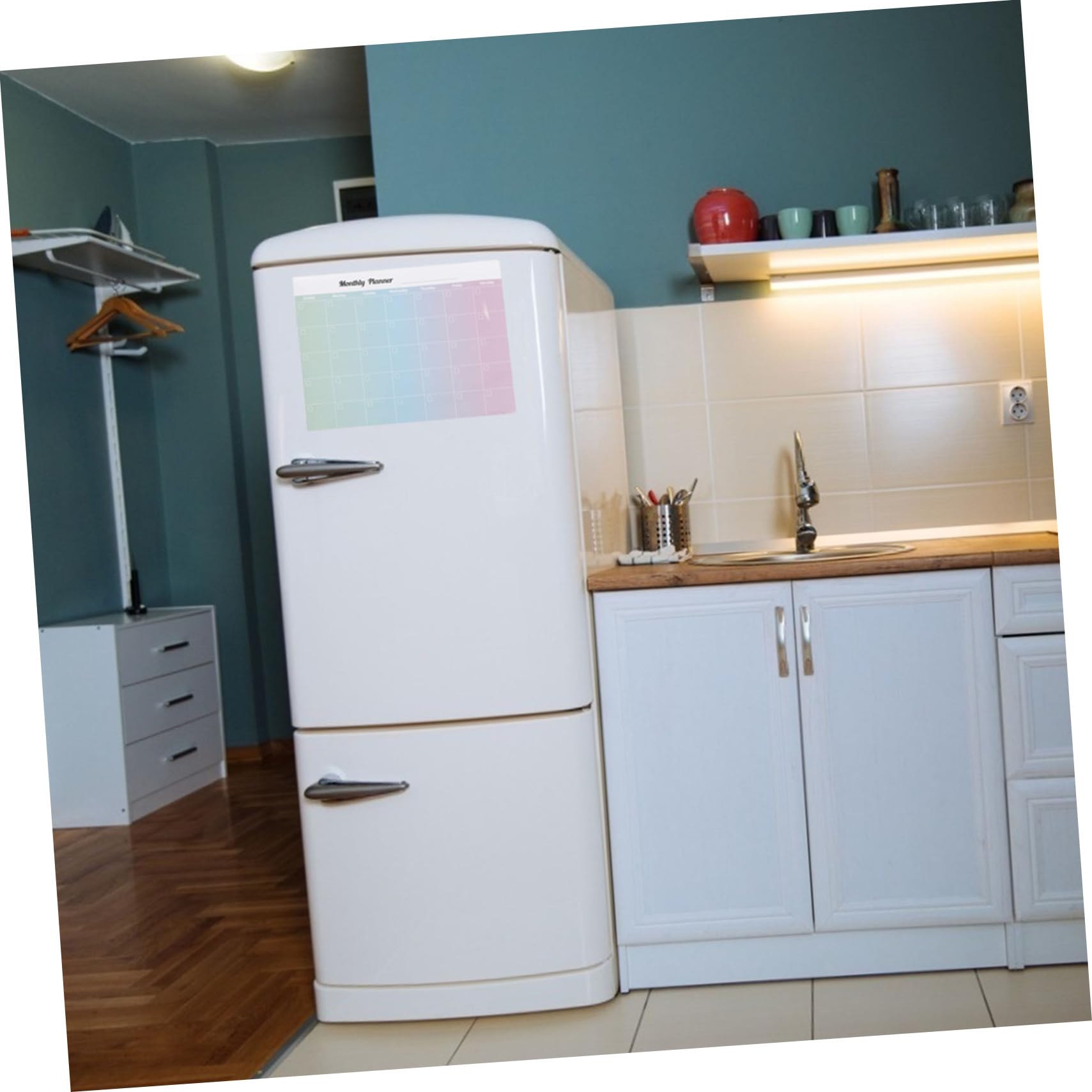 STOBOK 3sätze Magnetische Kühlschrankplaner Mit Teilen Magnetische Planungstafeln Für Termine Aufgaben Und Familienkalender Abwischbar Pinkem Farbverlauf Inklusive Zubehör