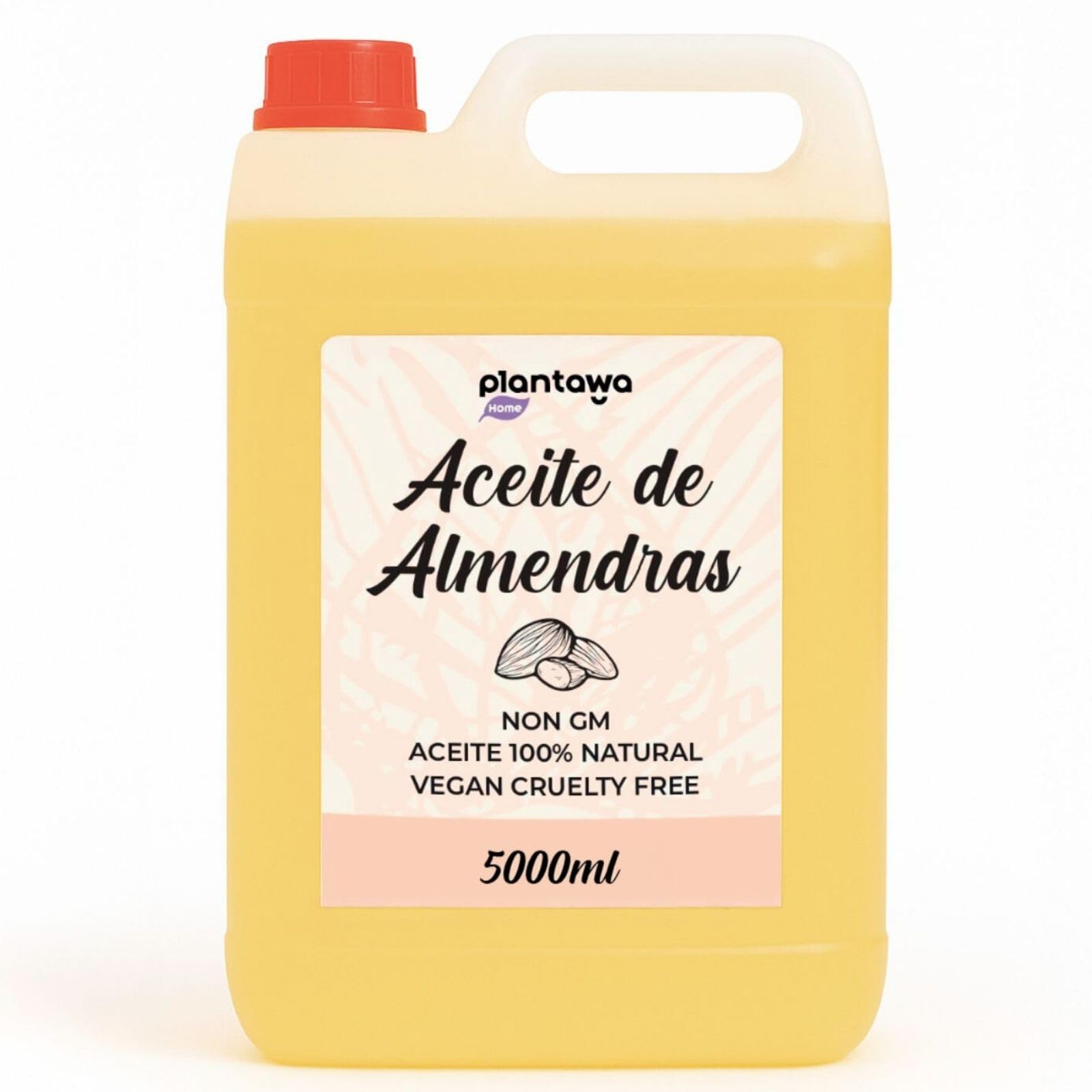 PLANTAWA Olio di Mandorle Dolci 5L | Olio di Mandorle per il Corpo 100% Naturale di Origine Vegetale | Olio Multiuso per Massaggi, Materia Prima, Contiene Vitamina E, Bio Olio Smagliature Gravidanza