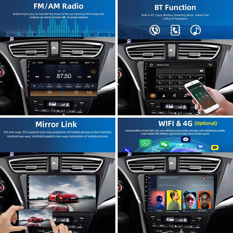 Autoradio Android 9'' tactile capacitif et Bluetooth fluide pour Civic - 6