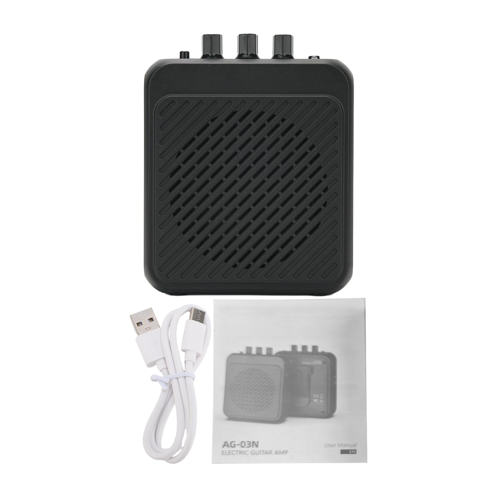 Generic Amplificador de Guitarra Eléctrica, Mini Altavoz BT Clean OD 3W Recargable 2 Modo, Monta de Cintura para Principiantes