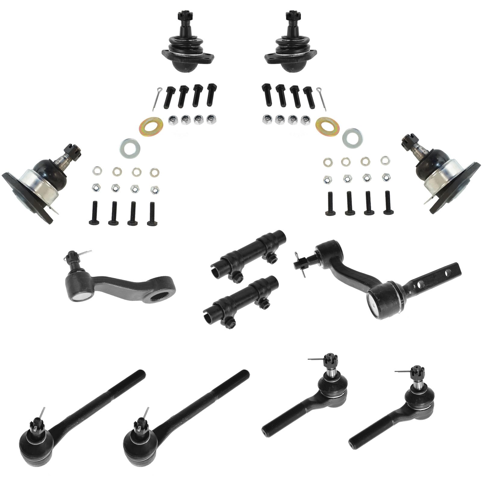 Steering & Suspension 12pc Kit Ball Joint Tie Rod Drag Link Idler Arm for S10
