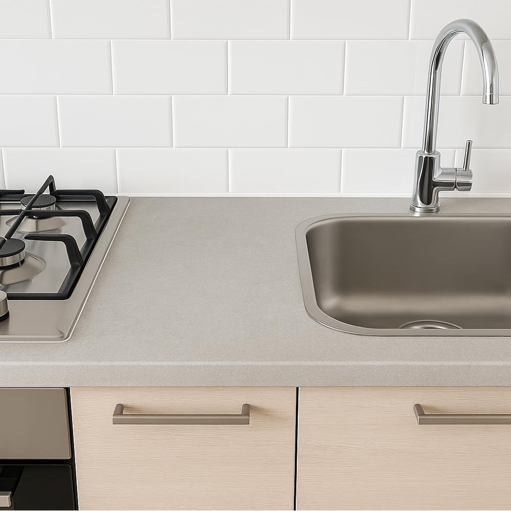 FERROELETTRA Guarnizione cucina piano cottura e lavello, mastice adesivo top cucina, 4 strisce da 80 cm, spessore 2 mm, facile da montare, Made in Italy