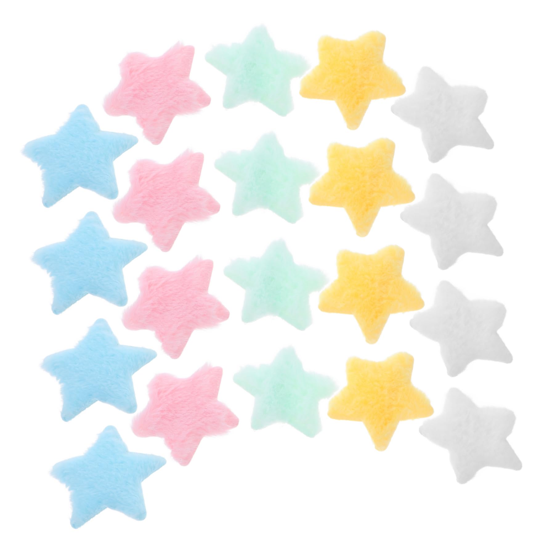 Beaupretty 100 Piezas horquilla horquilla mini pinzas para el cabello pinza para el cabello esponjosa pasadores de pelo kawaii pinzas para el cabello estrella pinza de pelo novedad Felpa