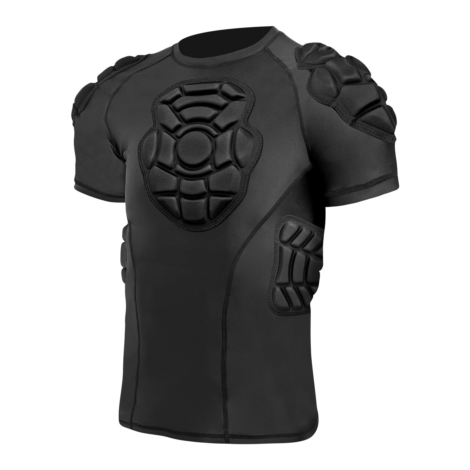Topeter Youth Football Rib Protector Compression Shirt, Chest, Heart, Shoulder, Sternum Guard Protective Gear