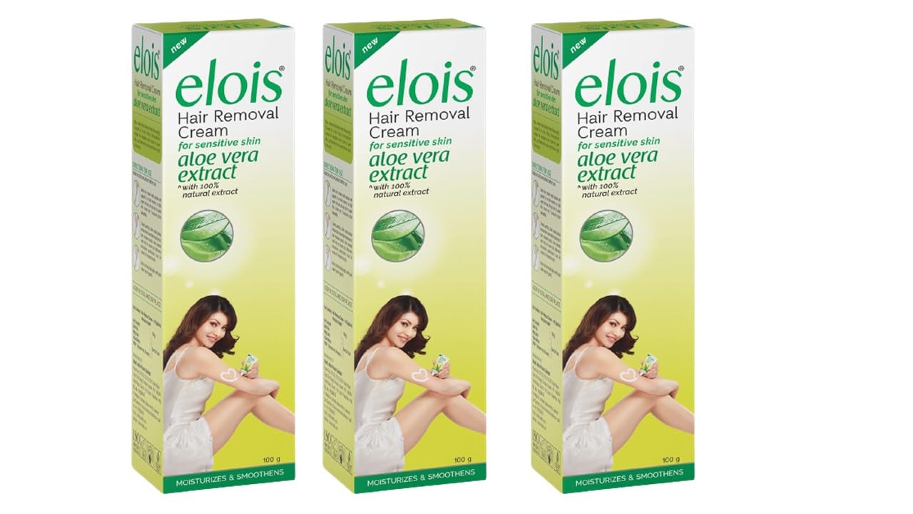 Elois Hair Removal Cream for Women With Aleo Vera Extract and Rose, Papaya, Sensitive Skin (100g + 100g + 100g) (Pack of 3) (B0CL4TCM4L) Amazon Price History, Amazon Price Tracker