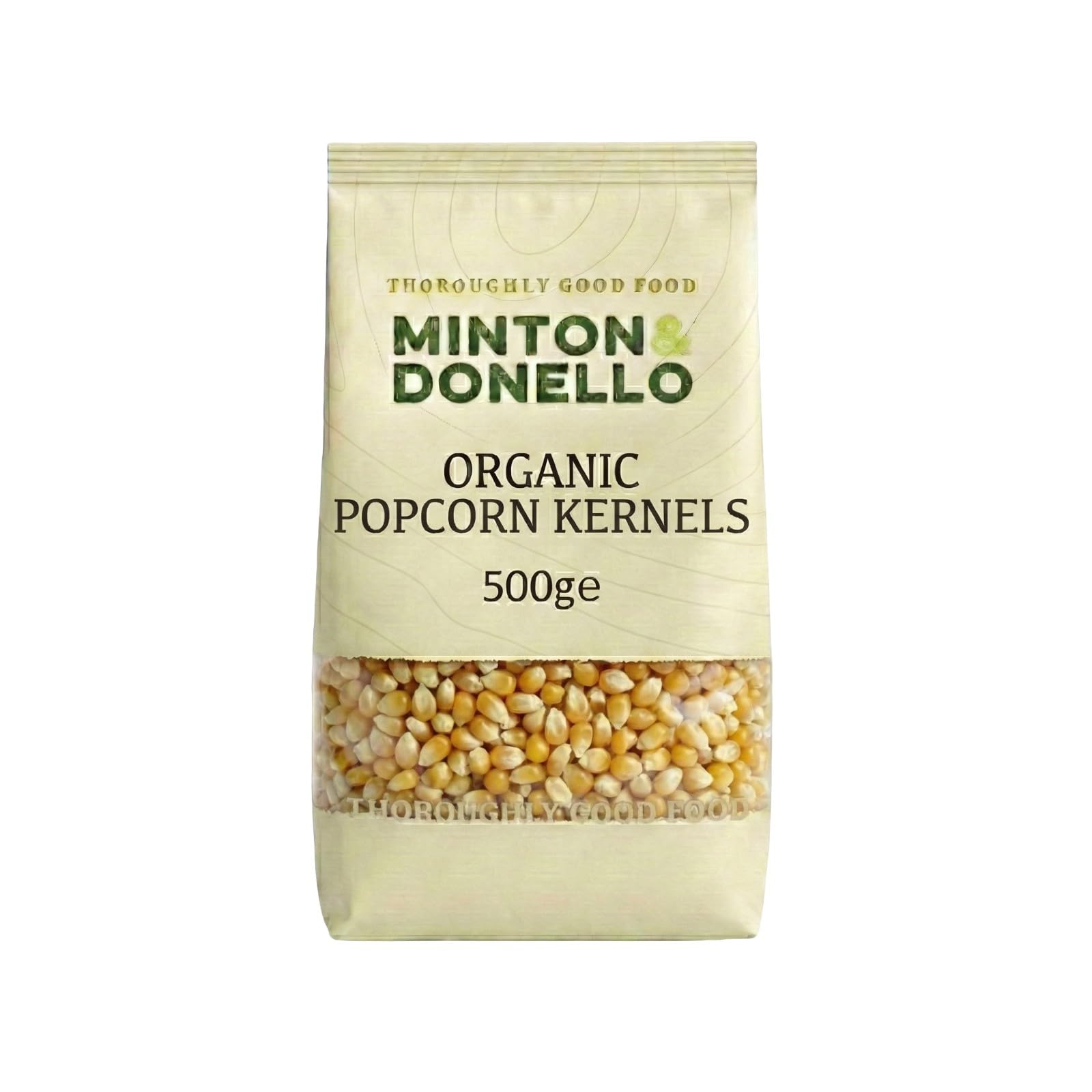 Minton & Donello Organic Popcorn Kernels 500g - Unpopped Popping Corn For Air Popper Popcorn Maker Microwave & Stovetop, Light And Fluffy, Healthy Snacking
