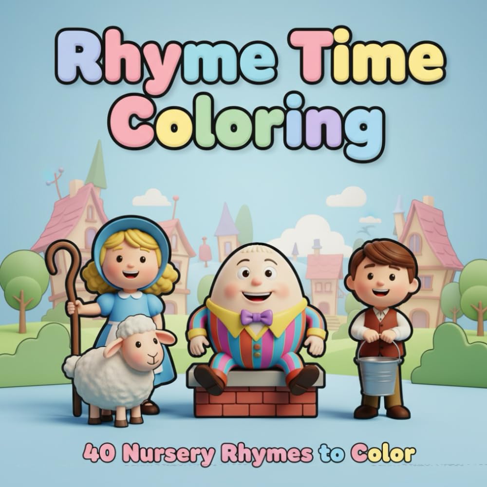 Rhyme Time Coloring: 40 Nursery Rhymes to Color