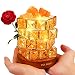OXA Smart Natural Himalayan Salt Lamp, Pink Salt Glow Rock in Crystal Basket with Wood Base, 6-inch High, UL-Listed Cord and 2 Extra Original Bulbs Included -Holiday Gift