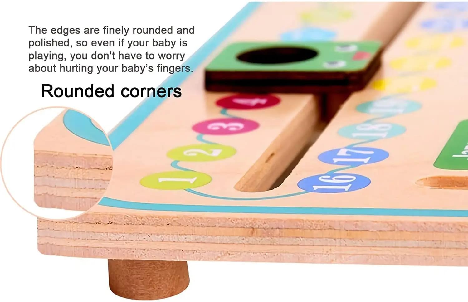Mara Bommai Wooden Kids Learning Calendar Clock | Interactive Montessori Educational Toy for Toddlers | Teaches Time, Days, Months, Seasons & Weather” - Image 5 thumbnail