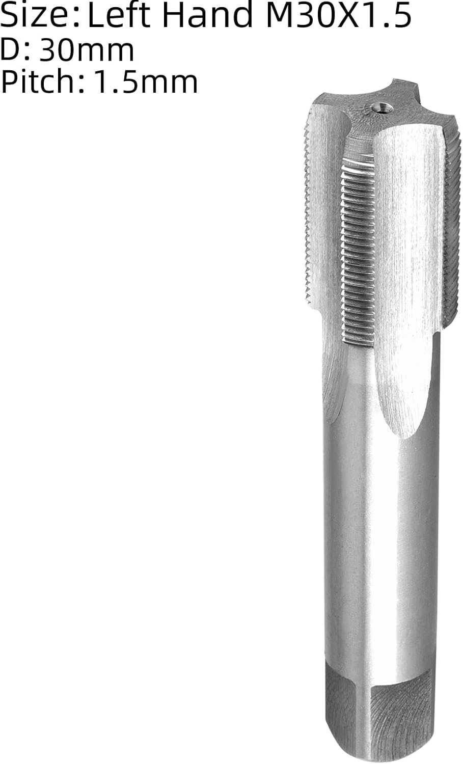 Burkit M30 X 1.5 Tap and Die Set Left Hand, M30 x 1.5 Machine Thread Tap and Round Die