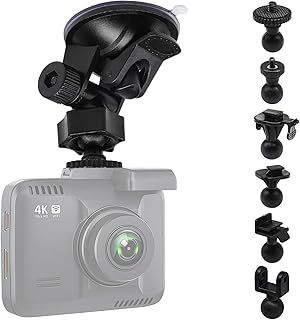 【iSportgo正規品S306】 ドライブレコーダー 吸盤 マウント[第二世代] 360度回転 吸盤式 ホルダー ブラケット、6+つ異なるアダプタ付け、Anero、TOGUARD、Transcend DrivePro、YI、HP、PathingTek その他のほとんどのダッシュカメラに適用