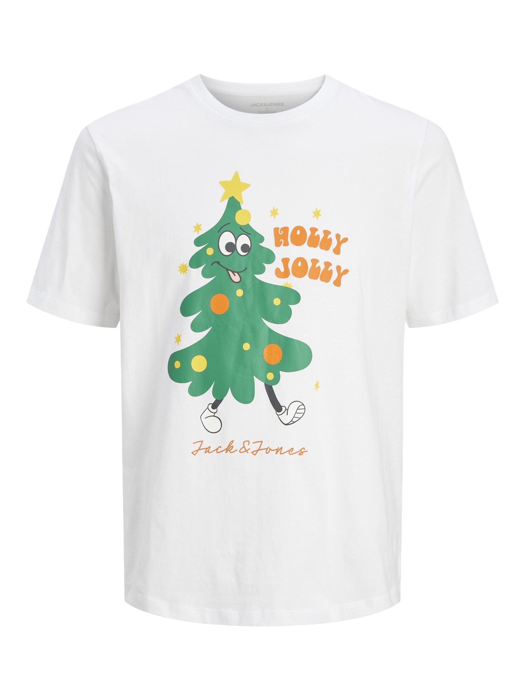 JACK & JONES Men's Jjxmas Jolly Tee SS Crew Neck T-Shirt