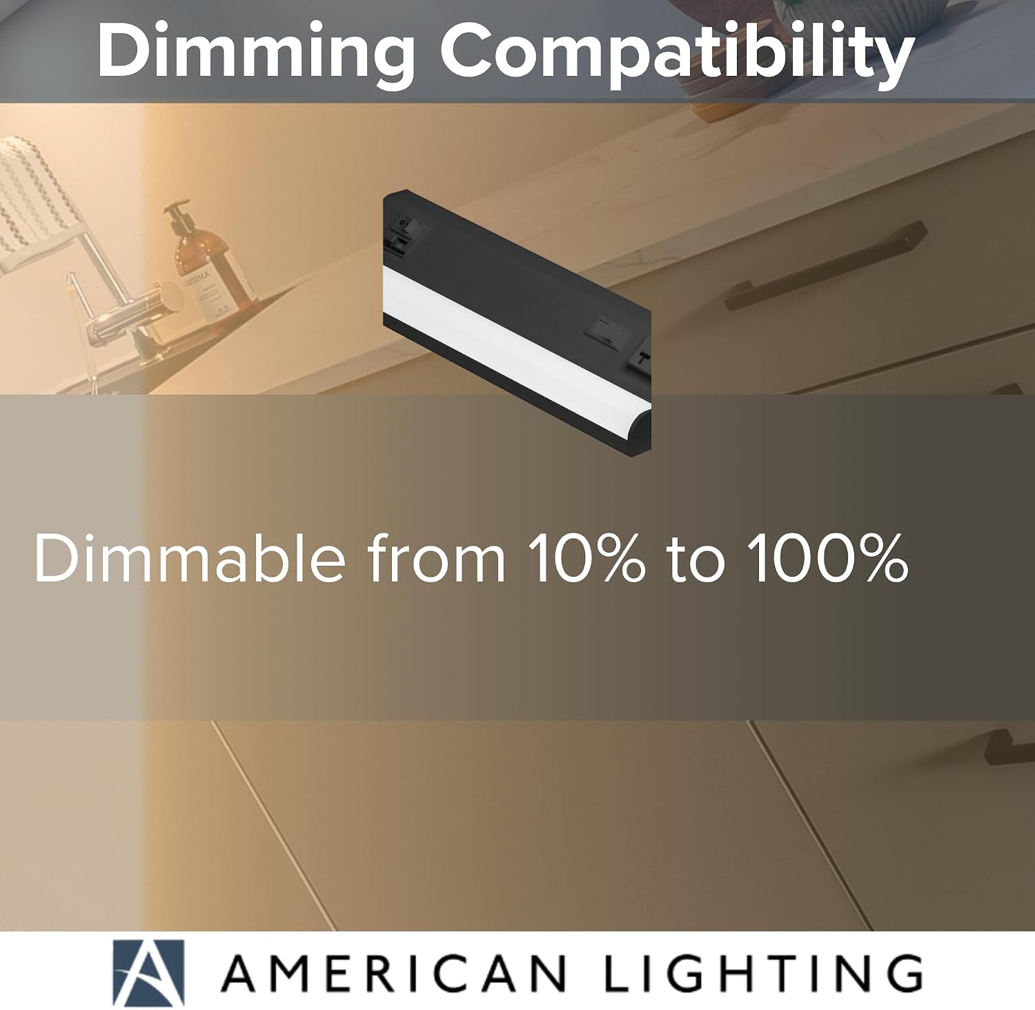 American Lighting LED Courant Plus Undercabinet Light 12 Inch 5CCT 90+ CRI 430 Lumens with USB-A USB-C 20A Receptacle Black Finish – Title 24 Compliant (2 Pack)