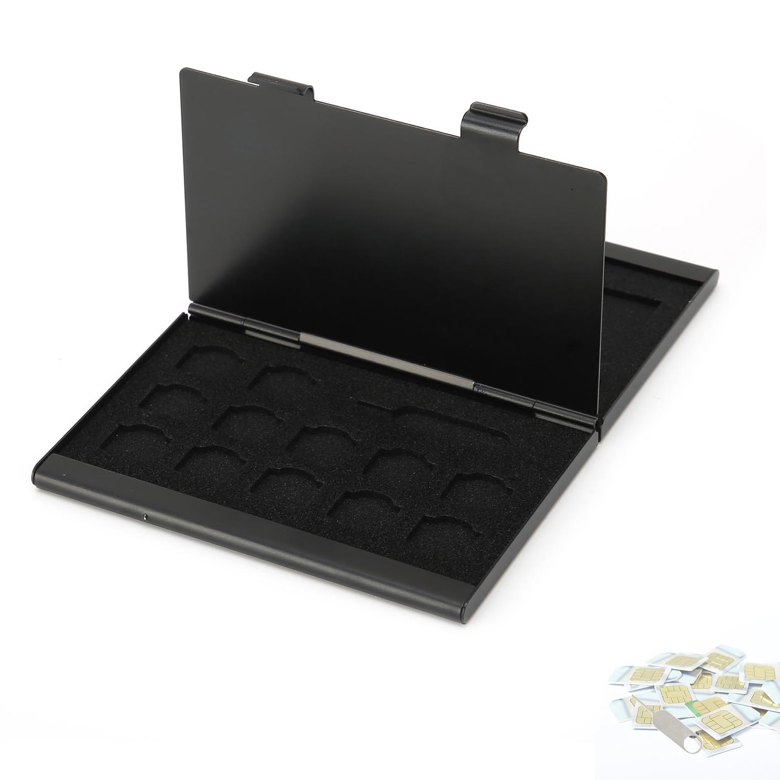 6x9,3 cm Custodia per Schede di Memoria e SIM Portatile Antiurto e Antipolvere