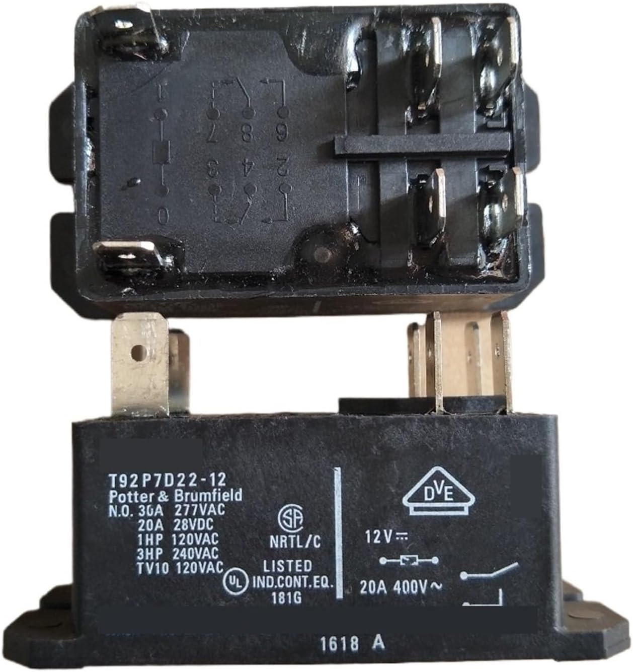 Relé T92P7D22-24 de 30A y 277VAC de 6 pines para repuesto electromecánico de aire acondicionado