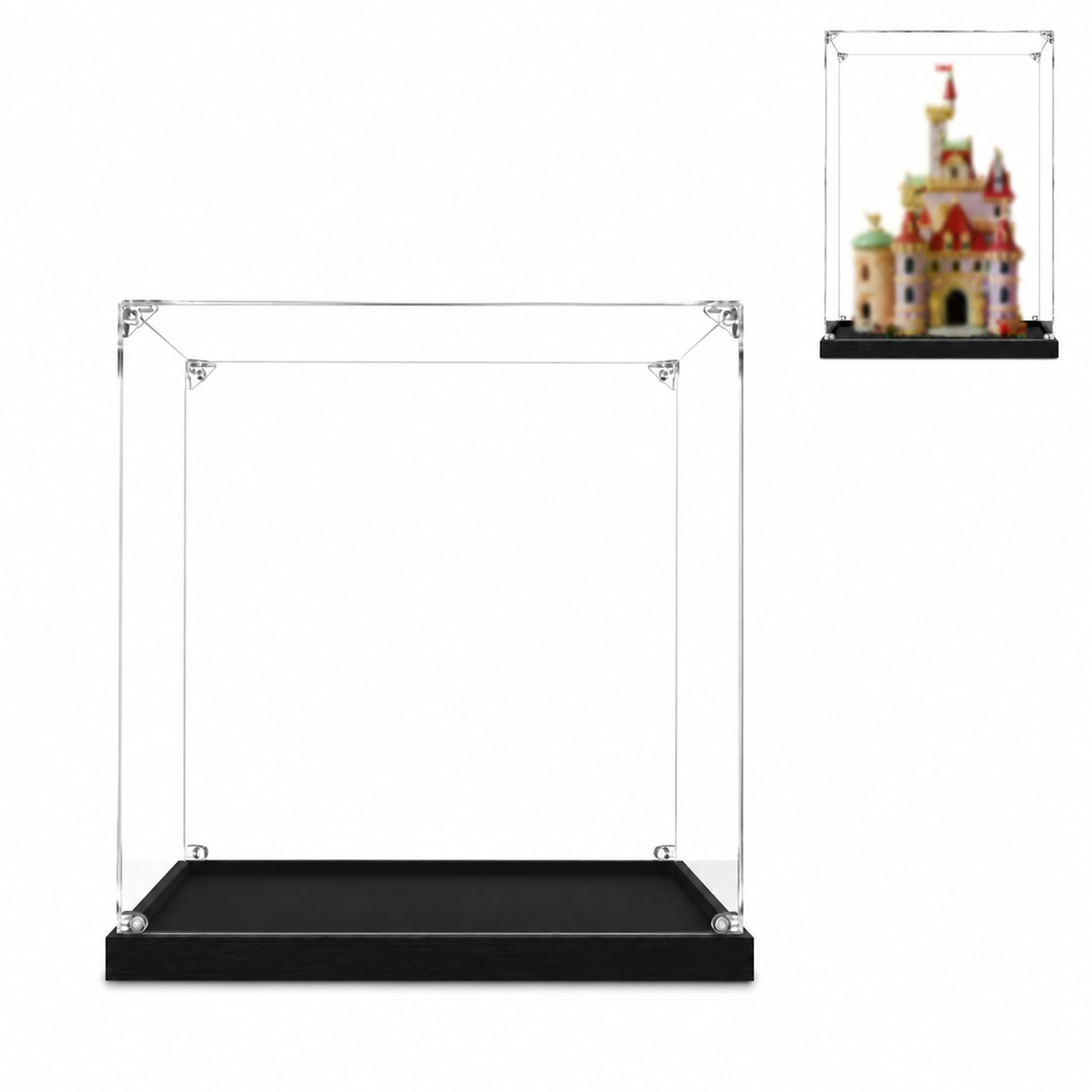 Espositore per Lego 43263 Castello La Bella e la Bestia, Scatola Acrilica Trasparente