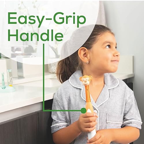 Miniatura 5 de Beurer TB10 - Kit de cepillo de dientes eléctrico para niños, divertido gorro Milo The Monkey con 2 cabezales de cepillo extra suaves para ayudar a