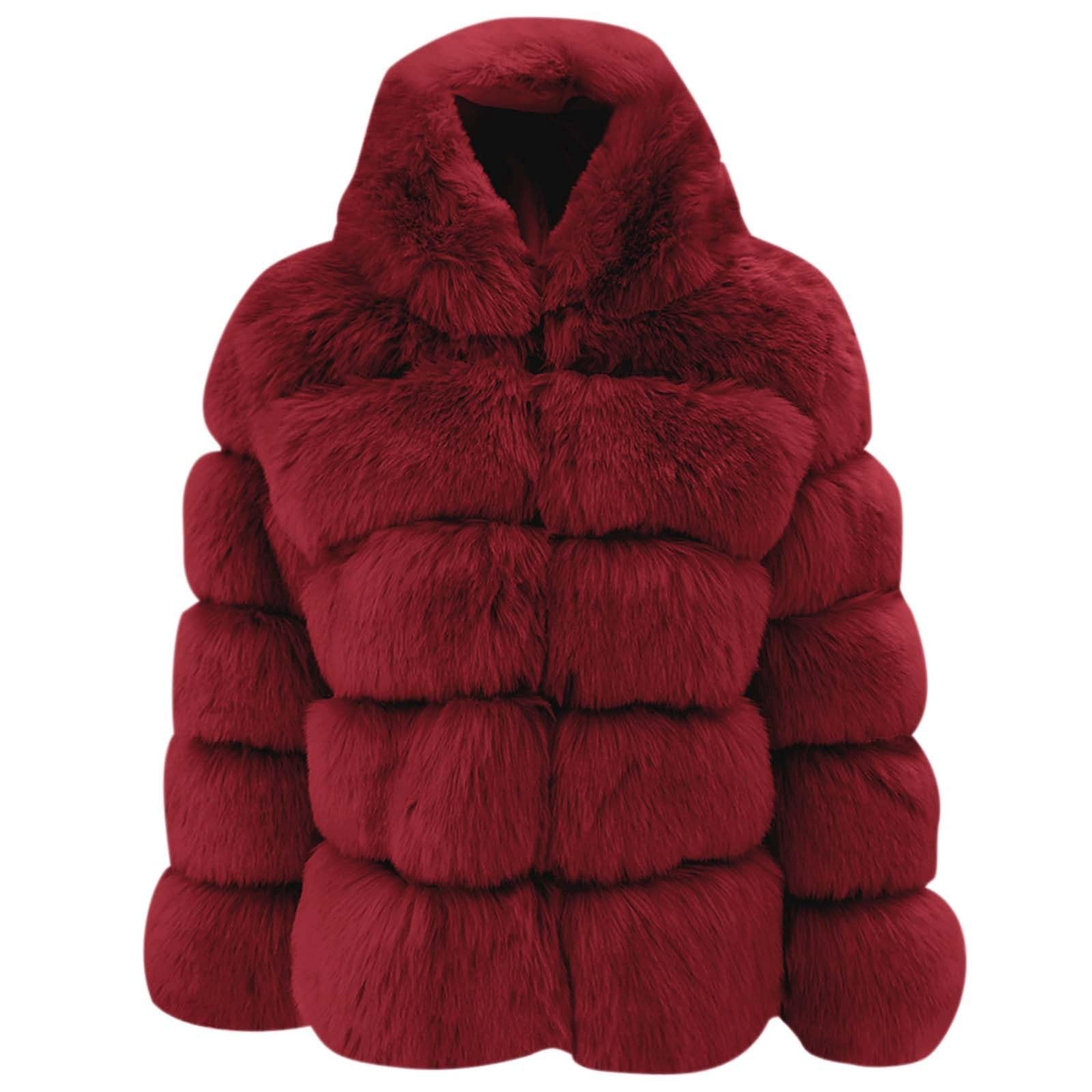 Chaqueta de Mujer Sólida y Moderna con Capucha y Detalles de Imitación para Abrigo Cálido