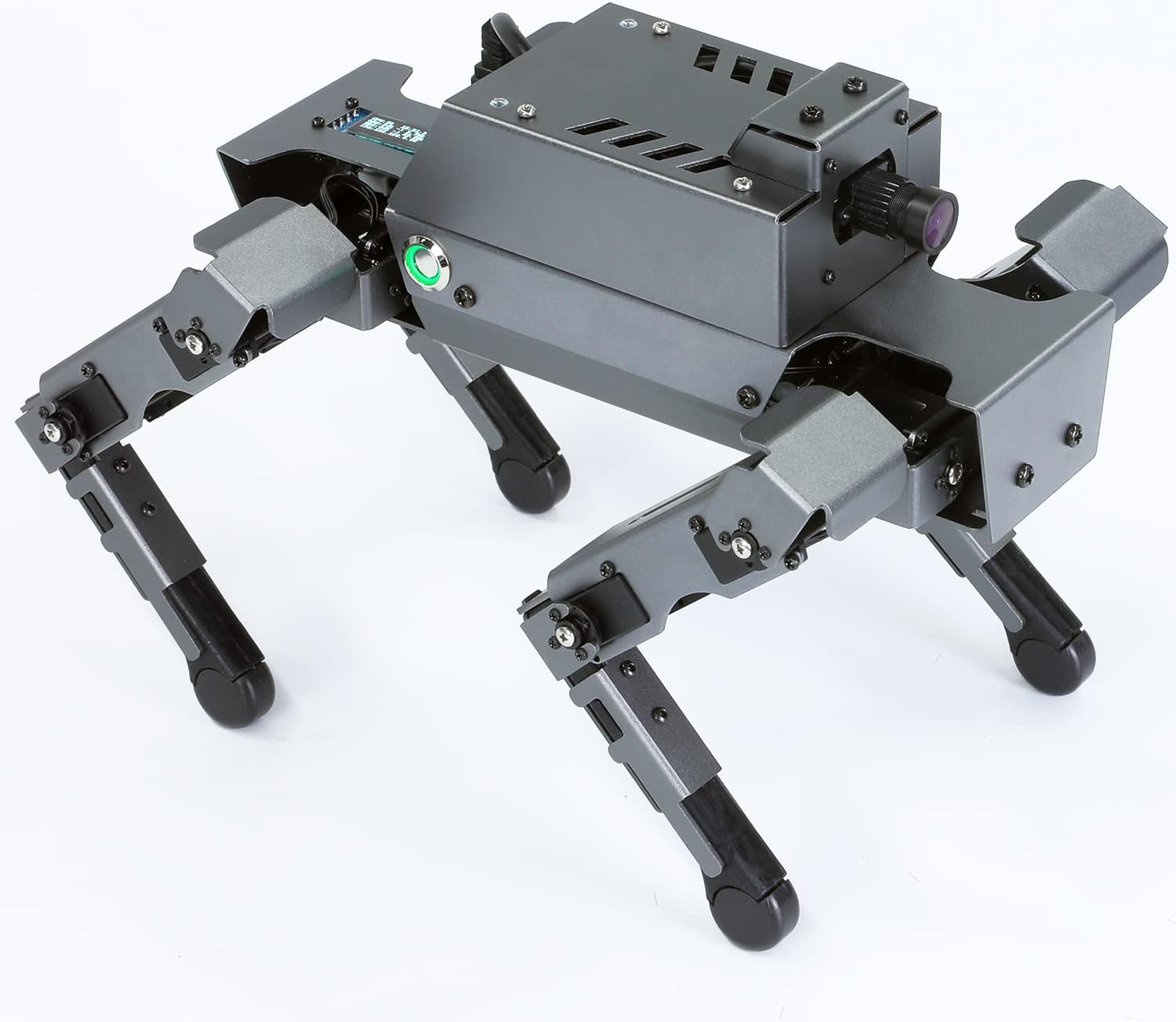 Yahboom Smart Robot Dog Raspberry Pi Adults AI Python Programmable 12 Joints Bionic Mechanical Dog Face Color Recognition OpenCV (S1 Without Pi)