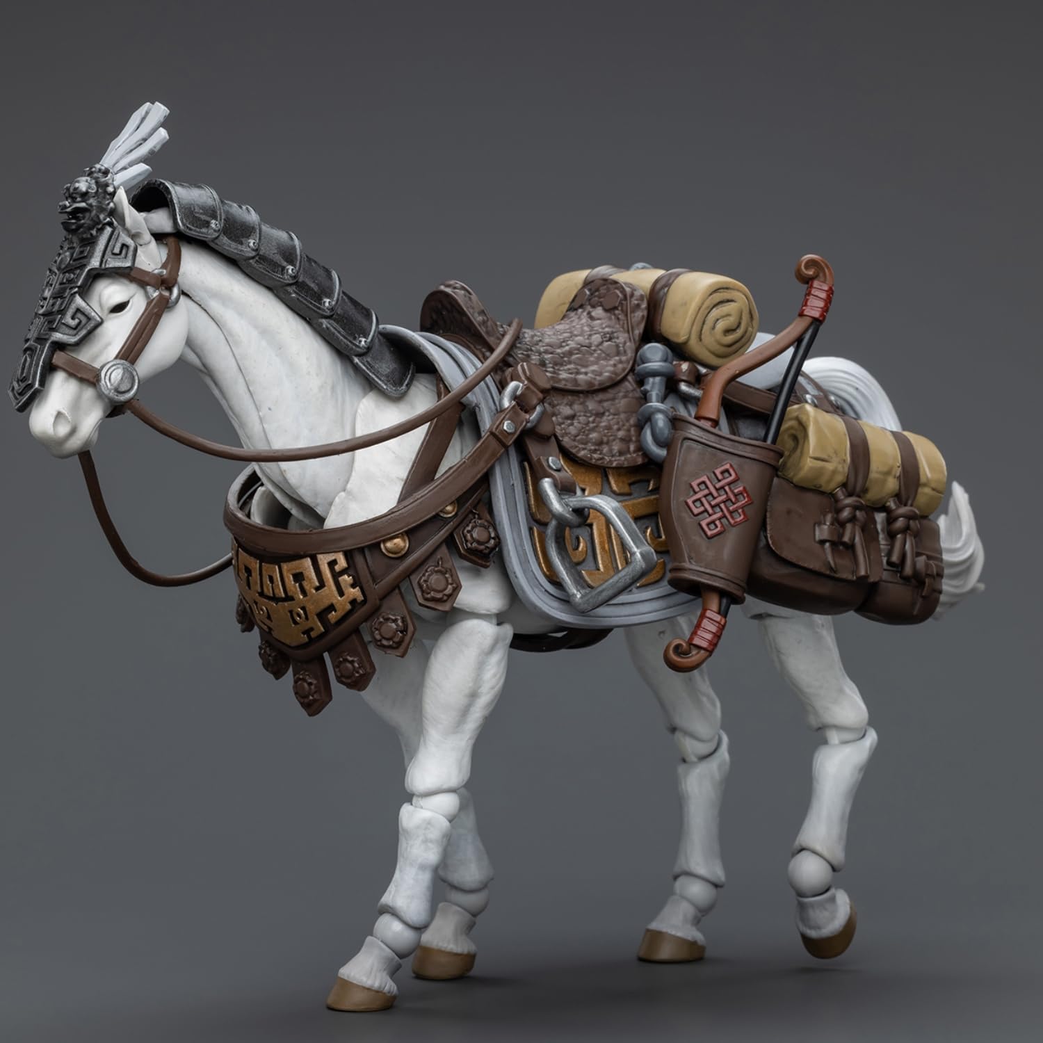 HiPlay JoyToy Ancient Military Collectible Figure: White Feather Armored Horse 1:18 Scale Action Figures JT6045 - Image 4