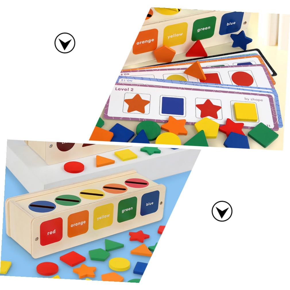 Beaupretty Juego de Juguetes Sensoriales de Madera para Niños Clasificación de Formas y Desarrollo Cognitivo del Color, Incluye Piezas para Mejorar Movimientos Finos