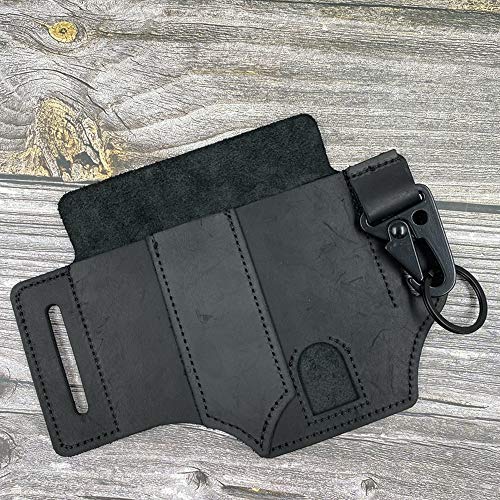 Leder-Hüfttasche, Multitool-Leder-Ummantelung, Lederscheide Organizer, Taschen-Organizer, Messer-Gürtel, Hülle Leder-Taschenlampen-Holster für Camping, Werkzeuge, Outdoor